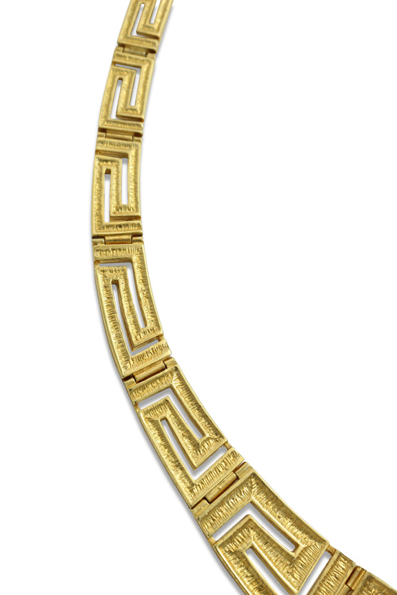 Greek Key Necklace in Sterling Silver 925. - Etsy