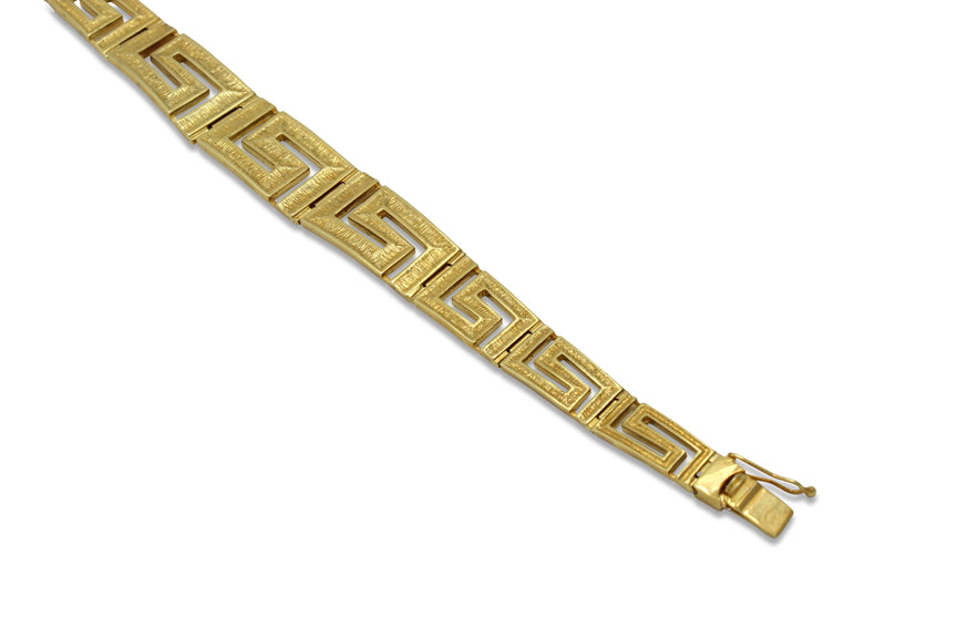 Meander Artisan Gold Bracelet