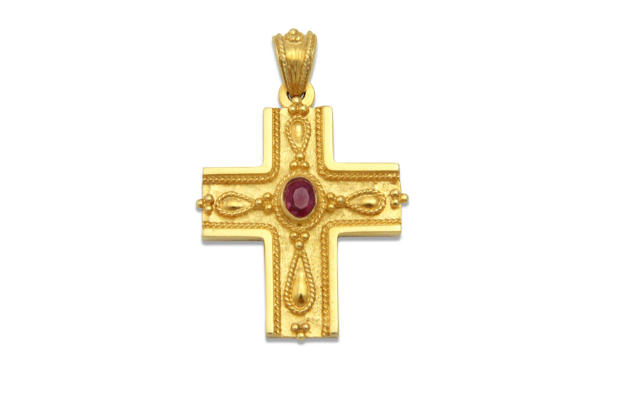 Empress Theo Gold Byzantine Cross