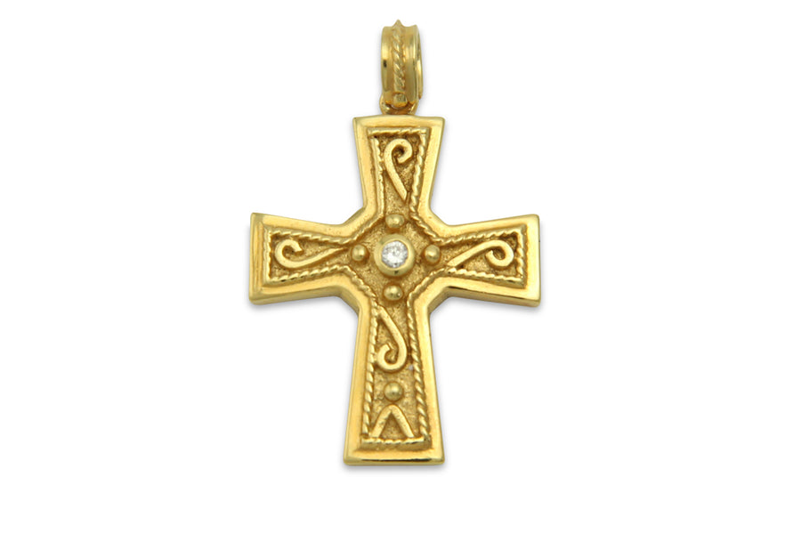 Justinian Piety Diamond & Gold Cross