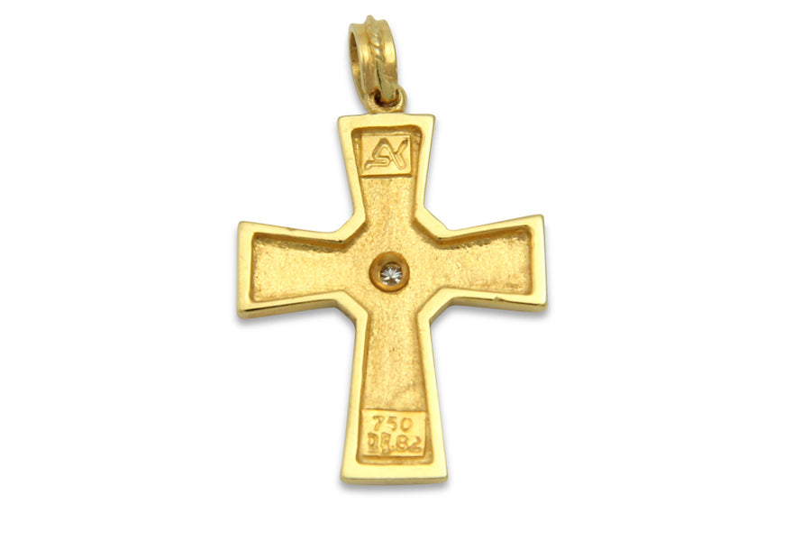 Justinian Piety Diamond & Gold Cross