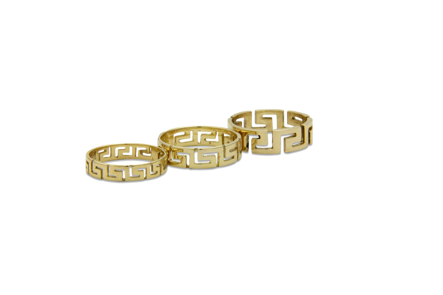 Rivers of Life Meander Gold Ring