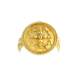 "Jesus Christ Victorious" Gold Ring