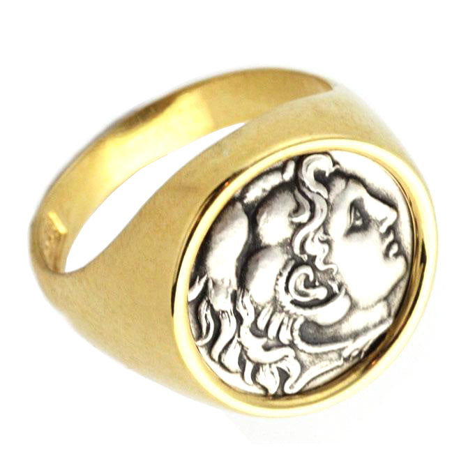 Alexander the Great Gold & Silver Ring