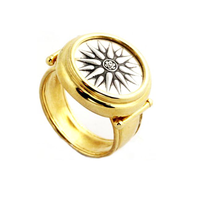 Macedonian Star Gold & Silver Ring