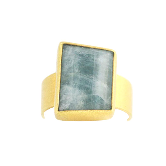 Thalassa Aurora Aquamarine & Gold Ring
