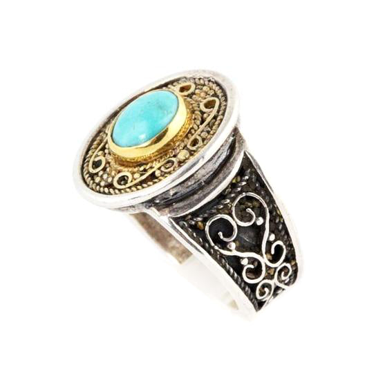 Galene's Pool Silver & Gold Ring