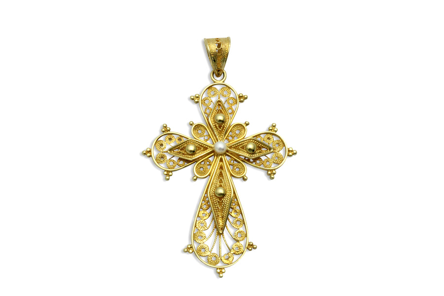 Selene Cross - Light of the Moon Greek Orthodox Gold Cross