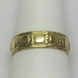 Gold Wedding Band with Circles