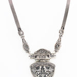 AL0514n Silver Peacock Necklace _2