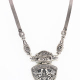 AL0514n Silver Peacock Necklace _2