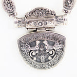 AL0514n Silver Peacock Necklace _4