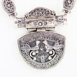 AL0514n Silver Peacock Necklace _4