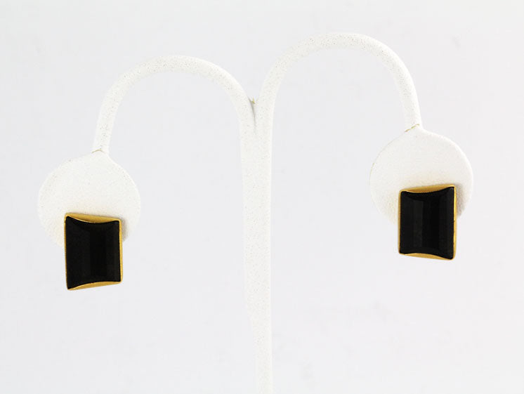 SV6447e Gold & Onyx Earrings_2