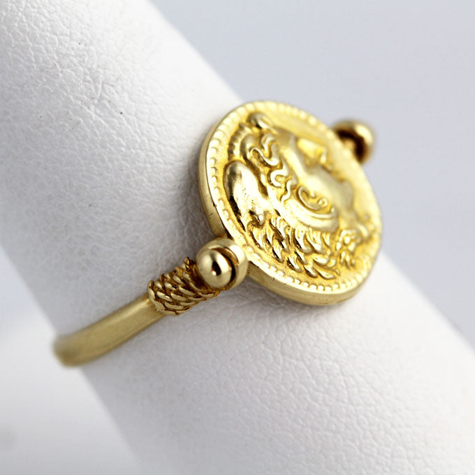 TZ1494r Gold Alexander The Great Swivel Ring _3