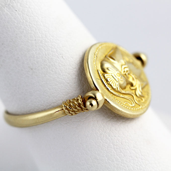 TZ1493r Gold Goddess Athena Swivel Ring _4