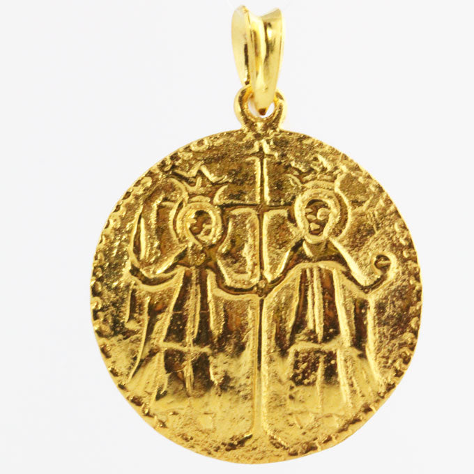 HL0003p Gold Jesus Christ Victorious Medallion _5