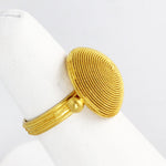 AG0005r Gold Myceanaean Beehive Ring _2