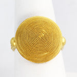 AG0005r Gold Myceanaean Beehive Ring _3