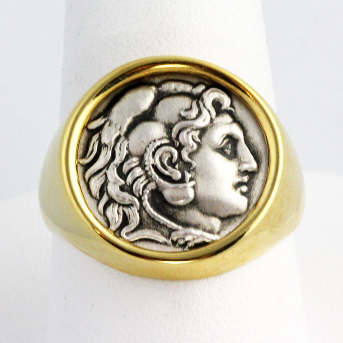KA0008r Gold & Silver Alexander the Great Ring