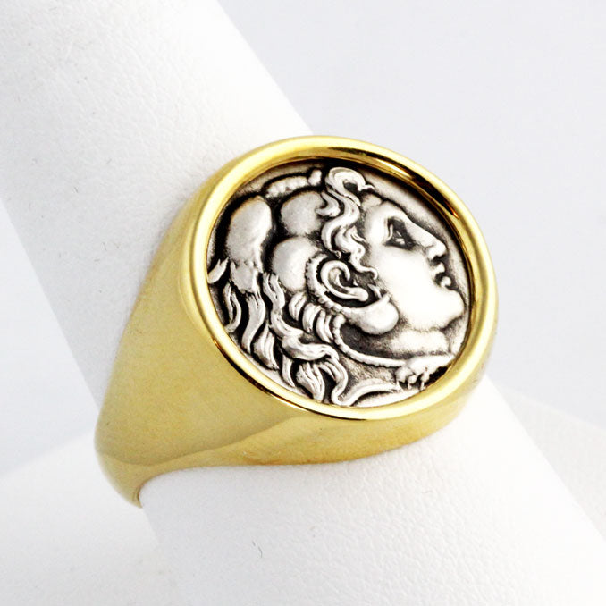 KA0008r Gold & Silver Alexander the Great Ring _2