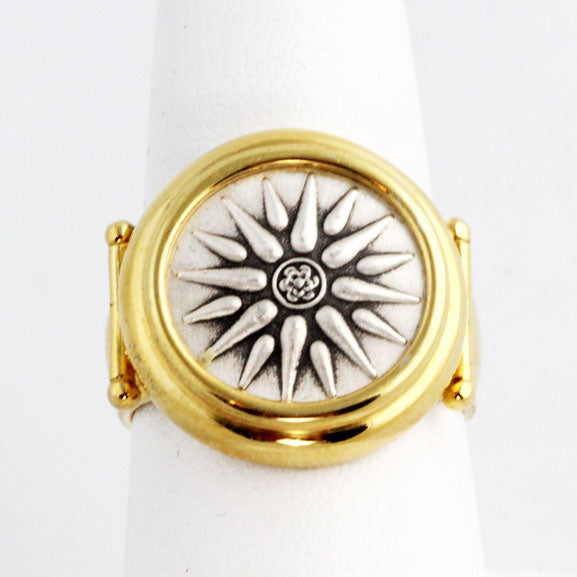 KA0021r Gold & Silver Archaic Ring _2