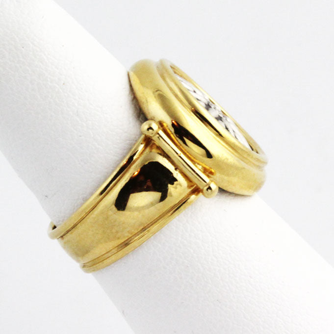 KA0021r Gold & Silver Archaic Ring _4