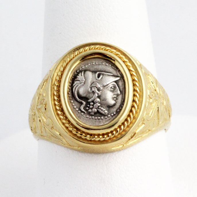 KA0033r Gold & Silver Archaic Ring