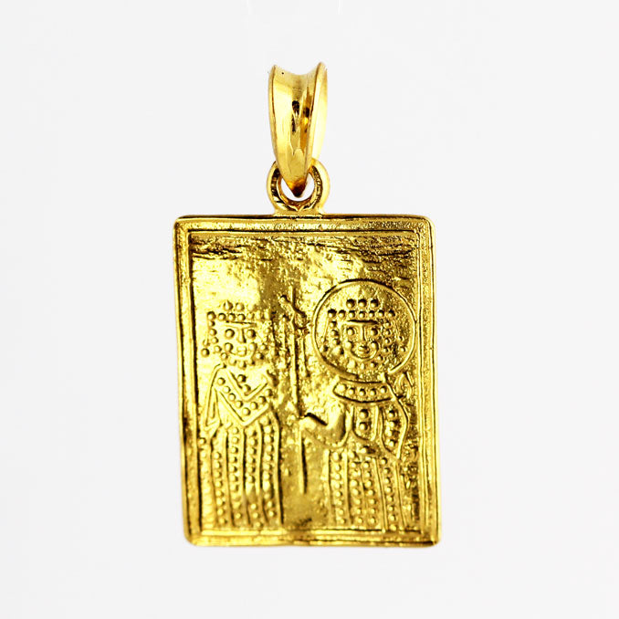 HL004REp Gold Jesus Christ Victorious Medallion _2