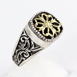 SV0335r Silver & Gold Ring