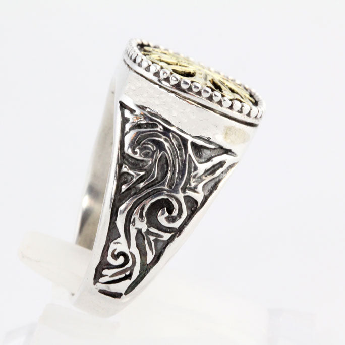 SV0335r Silver & Gold Ring _4
