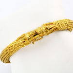 HK0704b Gold Rams Head Bracelet _5