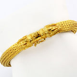 HK0704b Gold Rams Head Bracelet _5