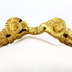 HK0704b Gold Rams Head Bracelet _4