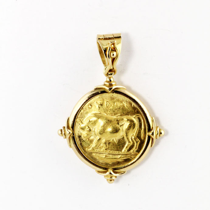 HK0305p Gold Goddess Athena Medallion _4