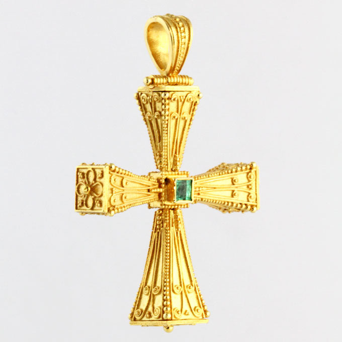 HK0218c Gold Double Sided Cross _3