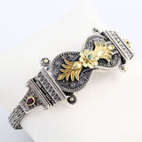 HK0605b Silver & Gold Hercules Knot Bracelet