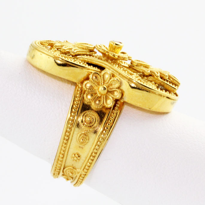 HK0416r Gold Hercules Knot Ring_3