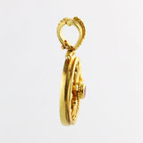 HK0300p Gold Pendant w/Diamonds & Ruby _3