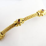 HK0701b Gold Bracelet w/Rubies