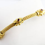 HK0701b Gold Bracelet w/Rubies