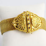 HK0702b Gold Bracelet w/Diamonds, Rubies & Sapphires 