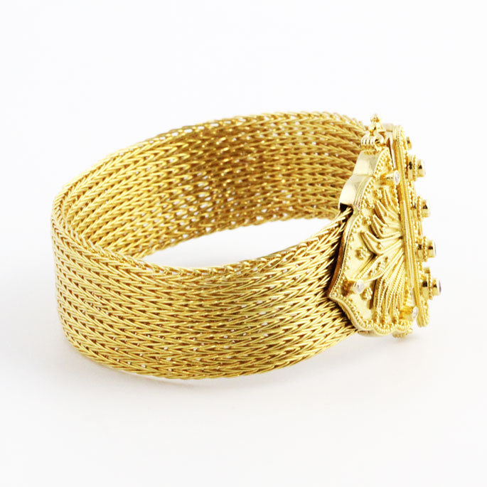 HK0702b Gold Bracelet w/Diamonds, Rubies & Sapphires _4