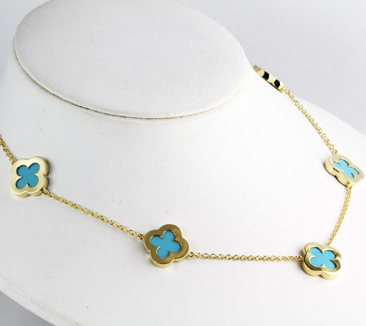 ML0002Tn Gold Floral Turquoise Necklace_3