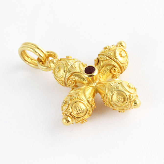 HK0216c Gold Cross w/Ruby _3