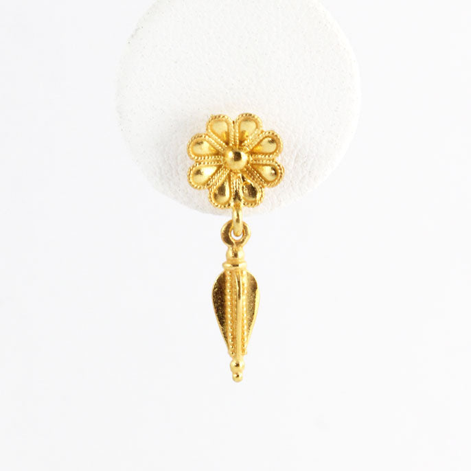 HK1508e Gold Archaic Design Earrings_3