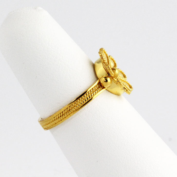 AG0100r Gold Rosette Ring _3