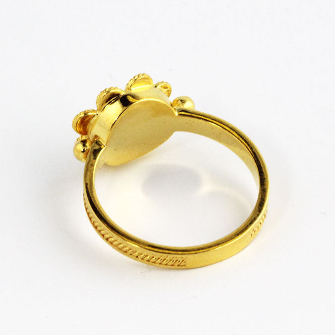 AG0100r Gold Rosette Ring _5