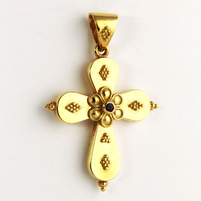 HK0230c Gold Cross w/Ruby _2