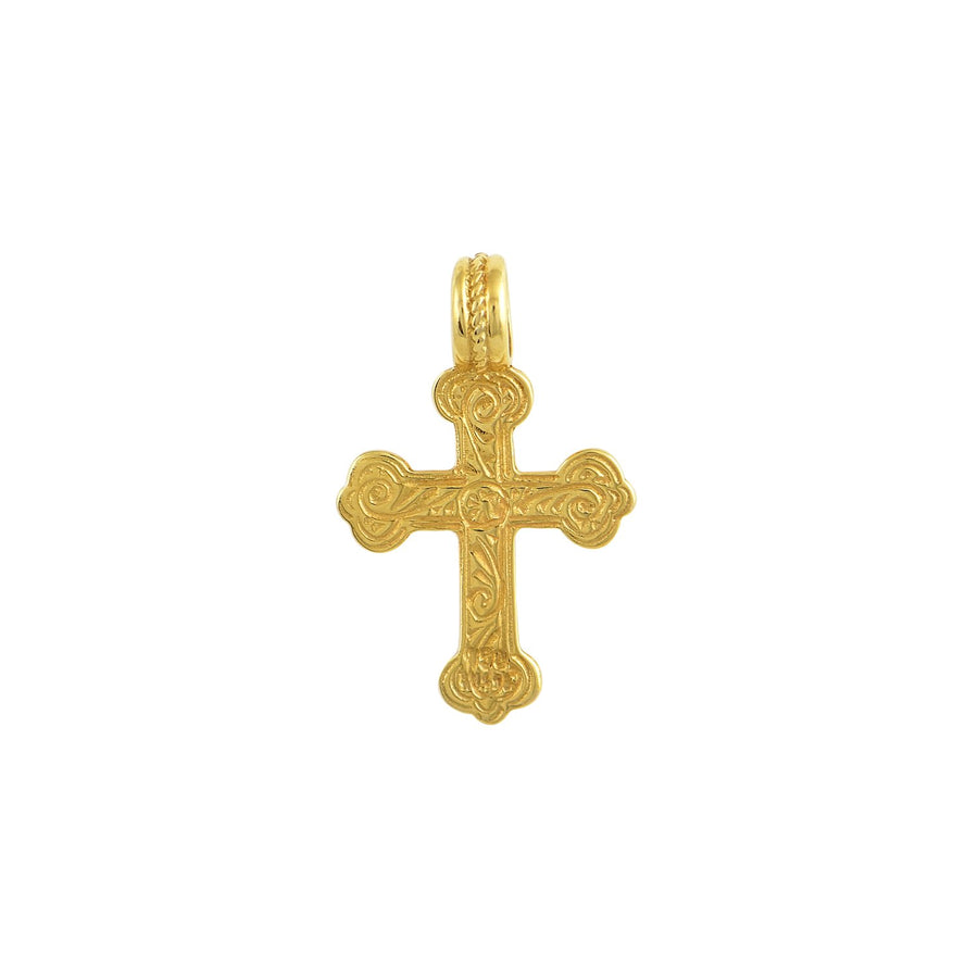 Trifolium Orthodox Cross Handmade Greek Jewelry Melikos